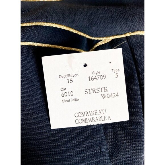 Pierre Balmain Wide Leg Knit Sailor Style Navy BLue Palazzo Pants 36 - Picture 10 of 13